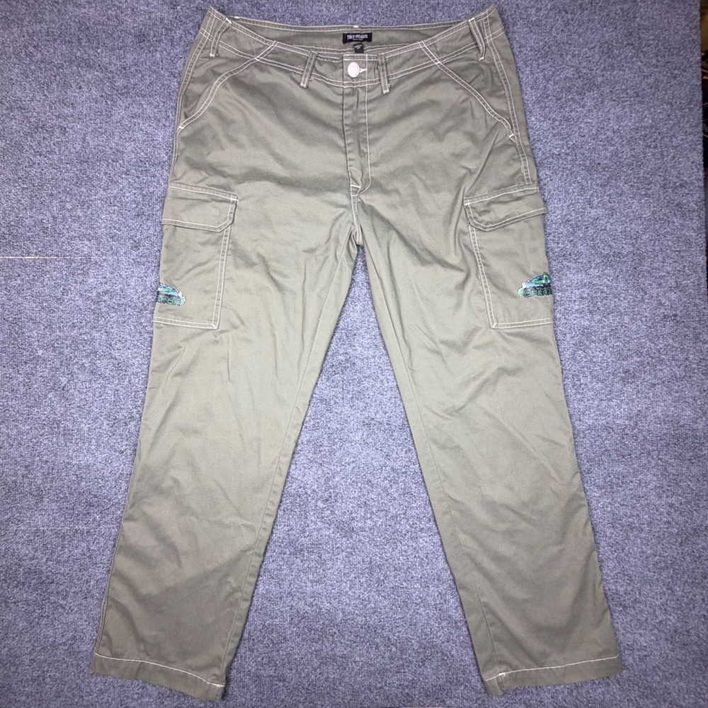 True Religion Mens 36 Cargo Pants Olive Green Multi-Borough Operator Straight